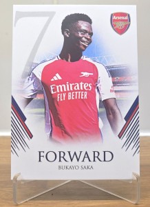 2024-25 Futera Arsenal Club - Bukayo Saka Arsenal Forward #AB17 Insert #'d 6/7 for sale on Ebay