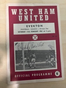 Multi Signed old West Ham programme - WHU v  Everton 1961 for sale on Ebay