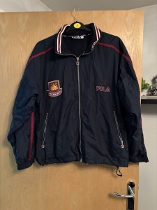 West Ham Jacket Fila 1999-2001 Large Men’s Navy Burgundy Dr Martens Era for sale on Ebay