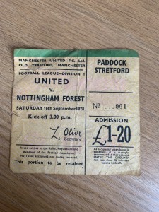 Man United V Nottingham Forest ~Sat 16th September 1978 Ticket Stub for sale on Ebay