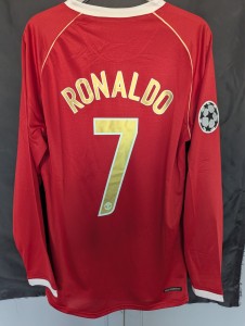Manchester United man utd 2006-2007 Football Shirt long sleeve RONALDO 7 LARGE for sale on Ebay
