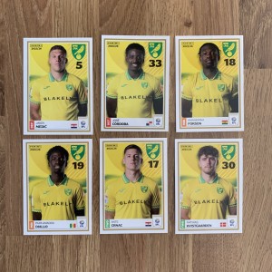 6 x PANINI EFL 25/26 FOOTBALL STICKERS - NORWICH CITY for sale on Ebay