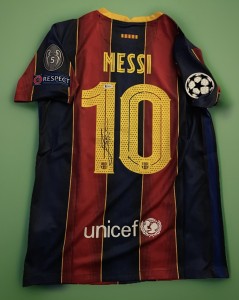 Lionel Messi Authentic Hand Signed Barcelona Jersey Shirt Beckett BAS for sale on Ebay