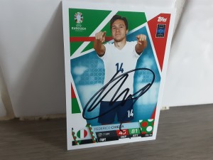 FEDERICO CHIESA - ITALY Hand Signed Euro 24 Attax Football trading card  for sale on Ebay