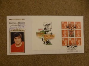 1996 Football Heroes FDC signed by George Best - lovely item for sale on Ebay