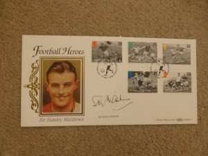 1996 Football Heroes FDC signed by Sir Stanley Matthews - lovely item for sale on Ebay