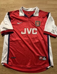 Genuine Arsenal 1998-99 Home Shirt JVC Medium  for sale on Ebay