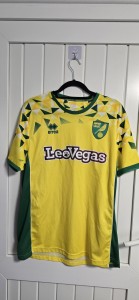 Norwich City 2018/19 Leo Vegas XL Football Shirt Home Errea Yellow for sale on Ebay
