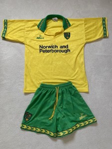 Norwich City Football Kit 1994-96 shirt and shorts size 34-36” boys 30-32 shorts for sale on Ebay