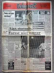AJAX v NOTTINGHAM FOREST 1980 EUROPEAN CUP SEMI FINAL Rare FOOTBALL NEWSPAPER fc for sale on Ebay