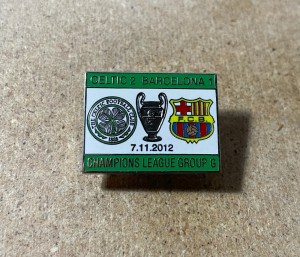 CELTIC v BARCELONA CL ENAMEL FOOTBALL SUPPORTERS BADGE for sale on Ebay