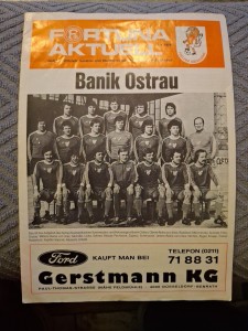 Fortuna Dusseldorf v Banik Ostrava programme.  11/4/1979  European Cup Winners  for sale on Ebay