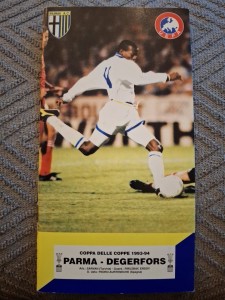Parma v Degerfors programme.  1993/4  European Cup Winners Cup  for sale on Ebay