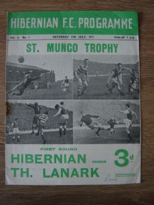 1951 ST MUNGO TROPHY : HIBERNIAN v THIRD LANARK for sale on Ebay