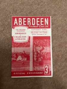 Aberdeen football programme for sale on Ebay
