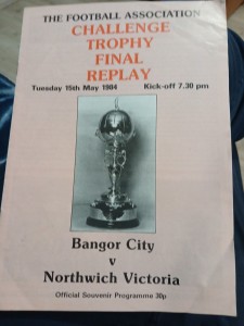 Bangor Ciry v Northwich Victoria Fa Trophy Final Replay Season 1983-1984 for sale on Ebay