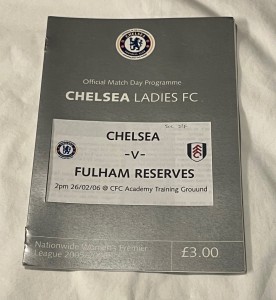 2006 women's football programme Chelsea Ladies v Fulham Reserves Ladies for sale on Ebay