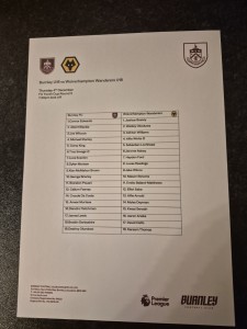 2025/26 Burnley v. Wolverhampton Wanderers (FA Youth Cup 3rd Round) for sale on Ebay