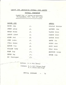 1977/78  CARDIFF CITY RESERVES v ARSENAL RESERVES  Football Combination for sale on Ebay