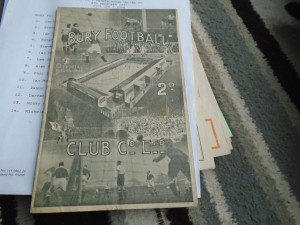 BURY V PLYMOUTH ARGYLE 1946-7 ( PUNCHED HOLES ) for sale on Ebay