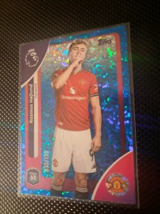 Topps Premier League 25/26 Manchester United Rasmus Hojlund Blue Sparkle #35/150 for sale on Ebay