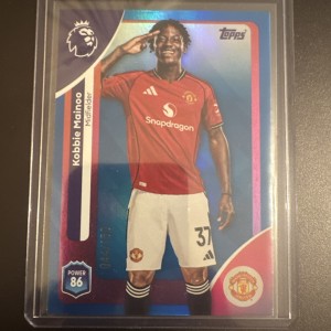 Topps Premier League 2026 Kobbie Mainoo Blue Parallel Manchester United 44/150 for sale on Ebay