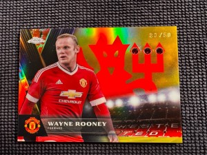 Topps Chrome Deluxe Manchester United Wayne Rooney Red Devils Relic /50 for sale on Ebay