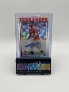 Bruno Fernandes Auto /52 Topps Chrome 2024/25 Manchester United Topsfractor for sale on Ebay