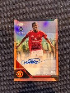 2024/25 Topps Chrome Deluxe Edition  CHIDO OBI RC /35 - Manchester United Auto for sale on Ebay