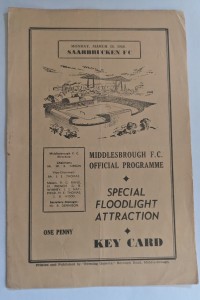 Middlesbrough v Saarbrucken FC  38/03/60 - Friendly Fixture for sale on Ebay
