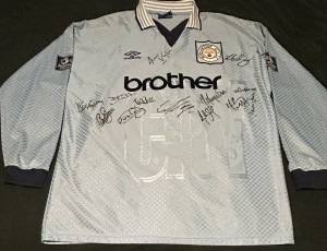 Manchester City 1996/97 Match Worn Home Shirt Umbro Number 15 Long Sleeve  for sale on Ebay