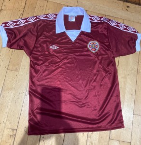 1980 UMBRO HEART OF MIDLOTHIAN HOME SHIRT ADULT  LARGE BRAND NEW for sale on Ebay