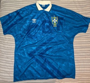 Brazil 1991 - 1993 Blue Football Shirt. for sale on Ebay