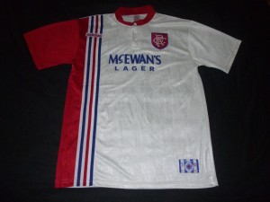 glasgow rangers 1996-97 adidas away shirt. xxl copy. 22inches pit to pit. bnwot. for sale on Ebay