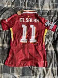 Liverpool 11 Mo Mohamed Salah Football Shirt Home Kit Size Medium Brand New for sale on Ebay