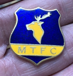 RARE OLD MANSFIELD TOWN M.T.F.C. CREST SHIELD ENAMEL PIN BADGE By WO LEWIS for sale on Ebay