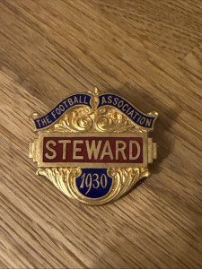 Football Association 1930 FA Cup Final ‘Steward’ Badge, Verso ‘Denton And Down’ for sale on Ebay