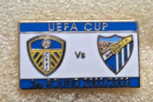 Leeds United v Malaga CF Uefa Cup 2002-03  Match Badge for sale on Ebay