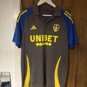 Leeds United Adidas Training Polo Shirt for sale on Ebay