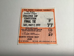SIGNED LEEDS V WIDNES RL CHALLENGE CUP FINAL MATCH TICKET BY MILLS & RAMSEY 1977 for sale on Ebay