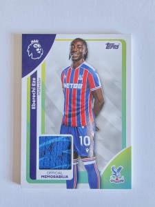 2026 Topps Premier League Eberechi Eze Player Worn Patch 3 Colour Crystal Palace for sale on Ebay