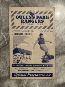 1948 - 1949 QPR v Tottenham Hotspur Football Programme for sale on Ebay