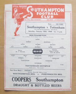 SOUTHAMPTON v TOTTENHAM HOTSPUR FA Cup 1947/1948 Football Programme for sale on Ebay