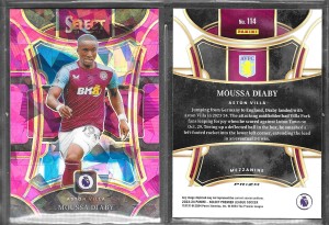 Panini Select 2024 EPL #114 Moussa Diaby Aston Villa Pink Ice Prizm Card for sale on Ebay