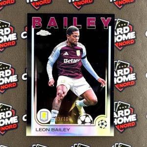 Leon Bailey /10 Black Aston Villa 133 - 2024-25 Topps Chrome UCC for sale on Ebay
