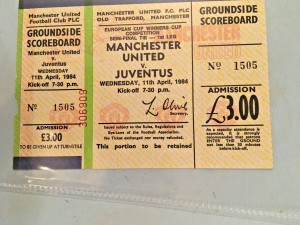 Ticket: 1983/84 Manchester United v Juventus 11th Apr 1984 ECWC Semi Final for sale on Ebay