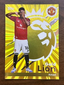 Manchester United's Amad Gold Lion Card GL10 | Topps Premier League 2026 #GL10 for sale on Ebay