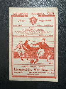 18.2.1950. Liverpool v West Bromwich Albion, (Div 1). for sale on Ebay