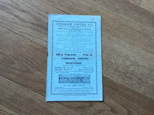 Chesham United v Worthing Corinthian League 3rd September 1960. for sale on Ebay