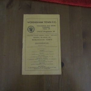 Wokingham v Leatherhead Corinthian Memorial Shield Semi 1961/2 for sale on Ebay